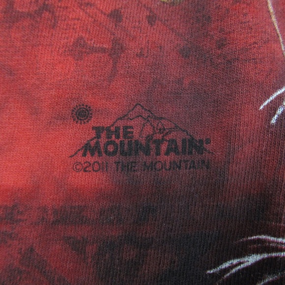 THE MOUNTAIN Native American Feather Dreamcatcher Red/Black Tie-Dye Tee Mens 2XL - Picture 11 of 11